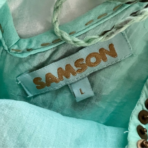 Beachy Printed Mini Dress with‎ Bead and Sequin Detail Resortwear Size Large - Picture 8 of 10